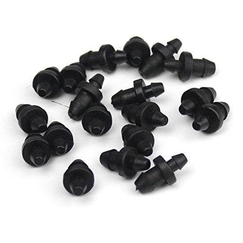 BALDR Drip Garden Irrigation 1/4 Inch Double Barbed Tube End Closure Soft Pipe End Cap Connector Goof Hole Plug Joint 50 packs