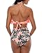 W YOU DI AN Women's Falbala High Waist Bikini Swimsuit Bathing Suit(Orange, L)