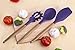 Maphyton Silicone Cooking Utensils, 6 Pieces Nonstick Heat Resistant Kitchen Tool Set BPA Free with Natural Wood Handle Purple