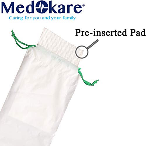 Medokare Medical Grade Urinal Bag - 20 Pee Bags, Superior Absorbent Pad, Portable Emergency Disposable Urinal Toilet, Road Trip Essentials Car Sickness Travel Vomit Bags, Odor Reducing for Men, Women
