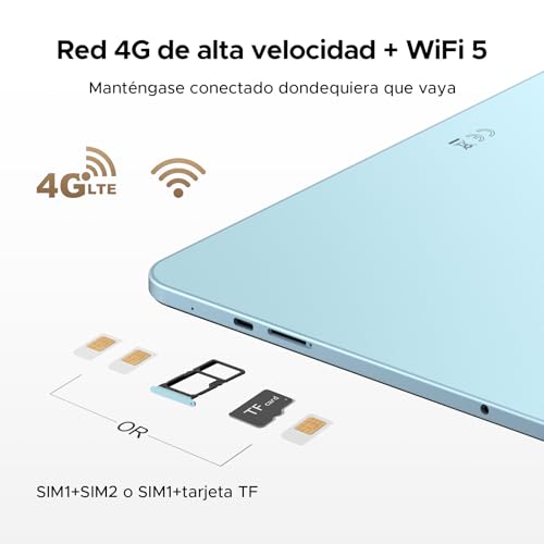 P13 Pro Tablet 13.4 Pulgadas 120Hz Android 16, 48GB RAM + 256GB(TF 2TB) Tablet con Teclado y Lapiz, T7280 Octa-Core, 12000mAh/18W, 16MP+8MP, Gemini AI, Widevine L1, Face ID, Dual SIM 4G, Azul