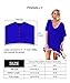 PINKMSTYLE Women's Chiffon Pom Pom Kaftan Swimwear Bathing Suit Beach Cover Up Sky Blue Medium