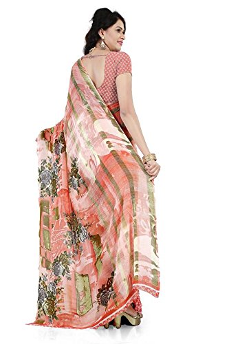 anand sarees georgette saree with blouse piece
