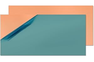 Uxney Copper Sheet Metal,2" x 4"-18 Gauge(1mm) Thickness,99.9% Pure Copper Plates for DIY, Jewelry, Electrical, Repair, Industrial(2 Pac）