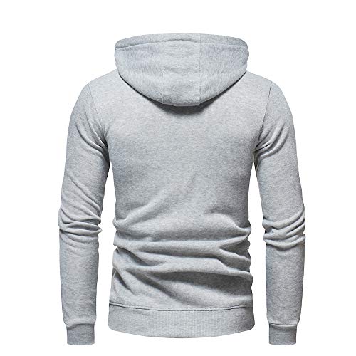GREFER Men Printed Sweatshirt Autumn Winter Warm Hoodies Pullover Top Outwear