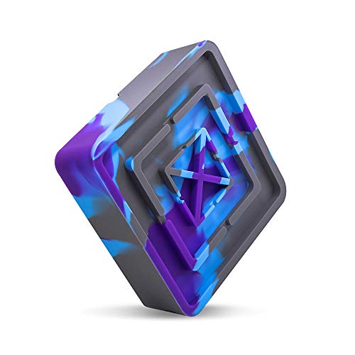 VEEAPE Silicone Ashtray, Pyramid Tap Tray with Compartments for Holding Coils, Lighters, Pens, Papers, and More (Grey/Purple/Blue) - Thumbnail 4