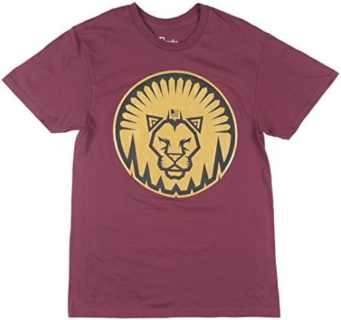 Popular Demand Gold Lion Mens SS T-Shirt In Burgundy