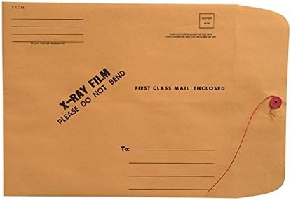 X-Ray Film Mailers, 28lb Brown Kraft, 11" x 13", String and Button Closure (Carton of 50)