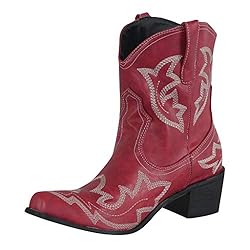 Hbeylia Cowboy Boots for Women Vintage Embroidery