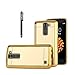 TabPow LG K7 Case, Improved Mirror Reflection, Scratch-Resistant Bling Luxury Slim TPU PC Case Cover for LG K7 - Gold