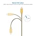 Lightning Cable, Poweradd iPhone Charger MFi Certified 8-Pin Charging Cable USB Charger Sync Cord (3.3FT), Compatible for iPhone X/8/8 Plus/7/7 Plus/6/6 Plus/5/5S/SE iPad and more(Gold)