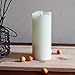 3D Moving Flame Led Candle With Timer, Pillar Flamless Candle for Christmas Decoration, 3x7 Inch, Ivory