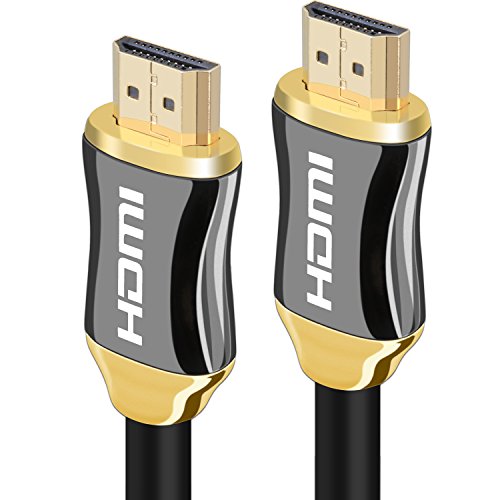 KIN&P Ultra High Speed hdmi cable 16ft 4k HDMI cables support Ethernet ,3D,4K and Audio Return (ARC)CL3 function and with 24k golden plated connector - Full Hd [Latest Version]
