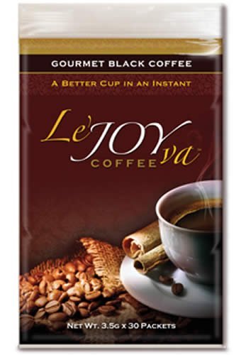 Healthy Coffee - LeJoyVa by Joy to Live - Great Tasting Instant Black Coffee with Ganoderma Mushroom (Reishi), Goji Berry, Mangosteen, Yarcha Gumba (Cordyceps)