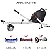 Hoverboard Seat Attachment for Kids & Adults, Go Kart Attachments Fits Self Balancing Scooter, Adjustable Frame, Transforming into Go Kart, White
