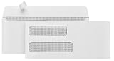 500 No. 10 Self Seal Double Window Security Envelopes - Perfect Size for Multiple Business Statements, Quickbooks Invoices, and Return Envelopes - Number 10 Size 4 1/8 Inch X 9 ½ Inch