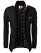 H2H Mens Casual Fashion Slim Fit Blazer Jacket with Snap Collar Black US S/Asia M (KMOBL01)