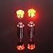 LED Earrings 4 Pair Glowing Light Up Multicolor Bright Fashion Ear Studs Party Crown Shape (4 color)