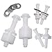 Universal White Plastic Toilet Seat Hinge Bolt Screw For Top Mounting Toilet Seat Hinges - Downlock Nuts Can Slip Over Bolts Threads for Rapid Installation without Screwing in
