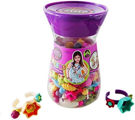 Childmate Pop Beads Snap Lock Beads Creative Jewelry Making Kit for Necklace Ring Bracelet for 4 Year Above Girls 240 Pieces