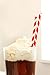 Kikkerland, Red and White Biodegradable Paper Straws, Striped, Box of 144