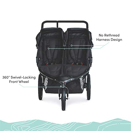 BOB Gear Revolution Flex 3.0 Duallie Double Jogging Stroller, Lunar