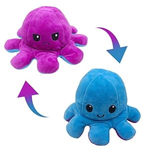 Octopus Plushie Reversable, Double-Sided Flip Reversible Octopus Plush, Soft like Squishmallow Plushies, Stuffed Octopus…