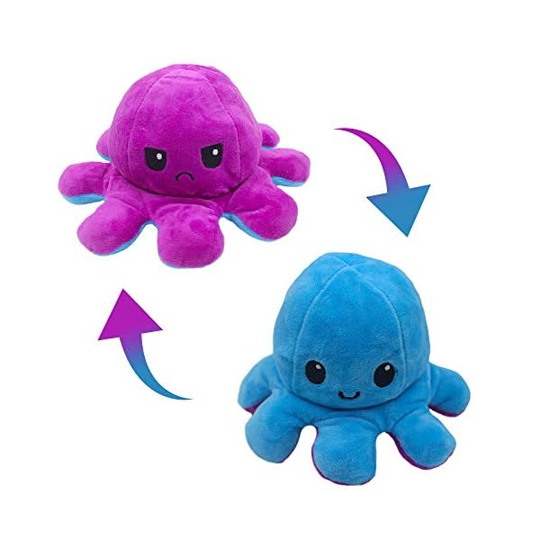 Octopus Plushie Reversable, Double-Sided Flip Reversible Octopus Plush, Soft like Squishmallow Plushies, Stuffed Octopus…