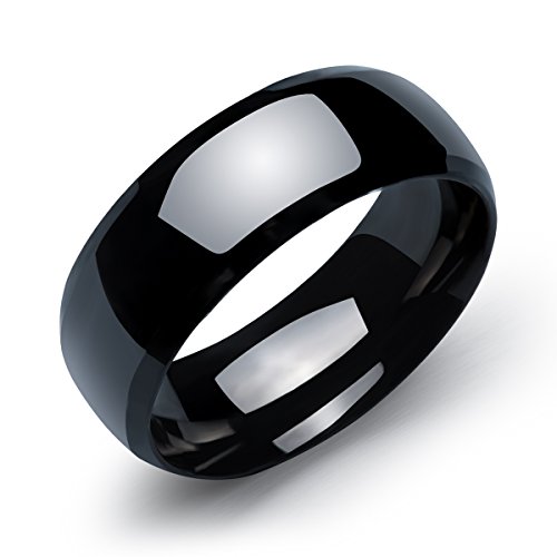 Black Stainless Steel Rings For Men Women Wedding Ring Cool