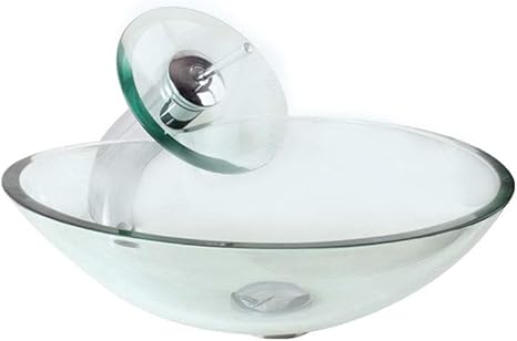 Amazon Tophome 洗面台 蛇口セット 強化ガラス製 手洗い器おしゃれ 洗面ボール ガラス 洗面ボウル 洗面鉢彩色上絵 手洗い器 手洗器 排水金具付 蛇口付き ハート型 洗面ボール 洗面器