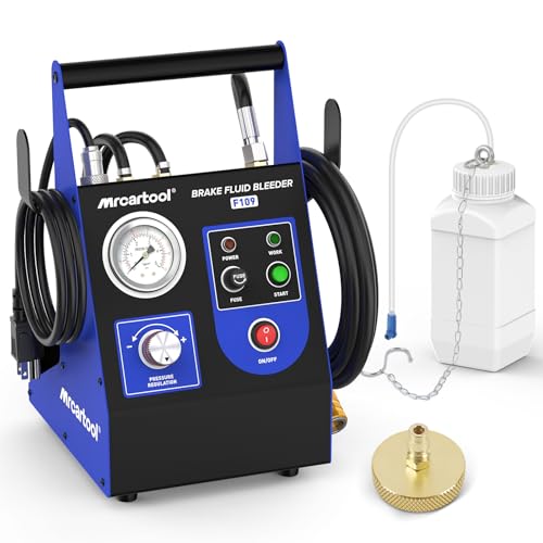 PLAYOCCAR Electric Brake Bleeding Device, 220 V Car Pulsating Automatic Brake Fluid Changer Machine with 1 Waste Oil Container and 1 Adapter Socket, Pressure 0.5-2.5 Bar