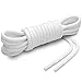 Miscly 3 Pairs Round Shoe laces for Shoes, Sneakers & Boots (54″ (137 cm), White)