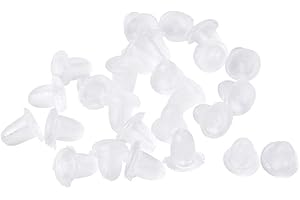 100 Pieces Transparent Soft Reusable Plastic Back Earring Caps for Earring Findings 5 x 5 mm High Quality Durable Design