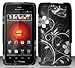 Motorola Droid 4 XT894 (Verizon) White Flowers Design Hard Case Snap On Protector Cover