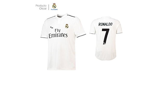 Camiseta 1ºEQUIPO Dorsal 7 Cristiano Ronaldo Real Madrid JR ...