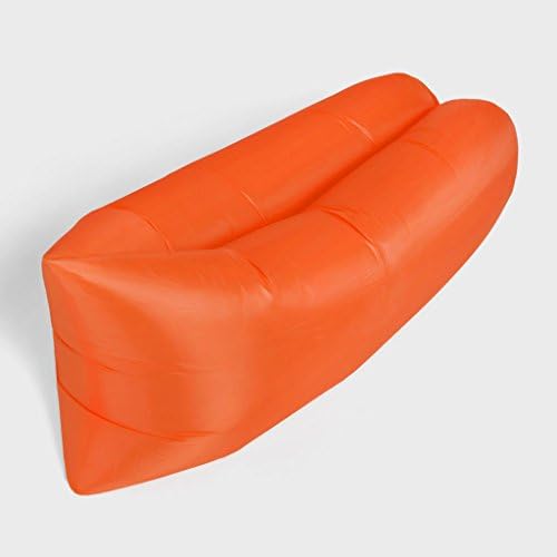 New Orange, Outdoor Lazy Inflatable Couch Sleeping Sofa Lounger Bag Camping Bed Portable