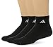 adidas Men's Cushioned Quarter Socks (3-Pair), Black/White/Light Onix/Granite, XL, (Shoe Size 12-16)