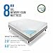 LUCID 8 Inch Gel Infused Memory Foam Mattress - Medium Firm Feel - CertiPUR-US Certified - 10-Year warranty - Twin XL