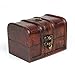 Small Size Vintage Wood Lock Jewelry Storage Box Necklace Treasure Storage Organizer Holder