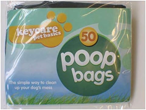 Keycare Pet Basics 50 Poop Bags With Tie Handles Dog Cat Litter/Waste Scoop Bags, 100 Packs (5000 Bags)