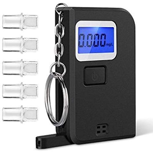 Itlovely Alcohol Breathalyser Portable Sensitive Breath Tester Accurate Digital Display LCD Lights Convenient Lightweight Pocket Size