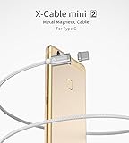 Wsken Magnetic Type C Cable, Nylon Braided Charger Lead with Metal Plug LED Indicator Light for Samsung Galaxy S8, S8+, Huawei P9/P9 Plus, Nintendo Switch, Google Pixel, Nexus 6P, LG V20 G5 & More