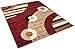 Sweet Home Stores Red Color Modern Circles Design Area Rug (7'10