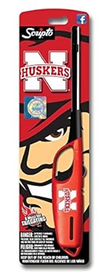 NCAA Nebraska Cornhuskers Licensed Scripto Multipurpose Utility Lighter - Official Scarlet & Cream - Tailgating Essential