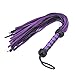 MSSMART (TM Premium Suede Leather Floggers and Whips with Braided Handle Flogger,Purple