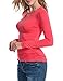 ANGVNS Women's Long Sleeve Off shoulder Letter Print Tops T-shirt (L, Solid Blue)