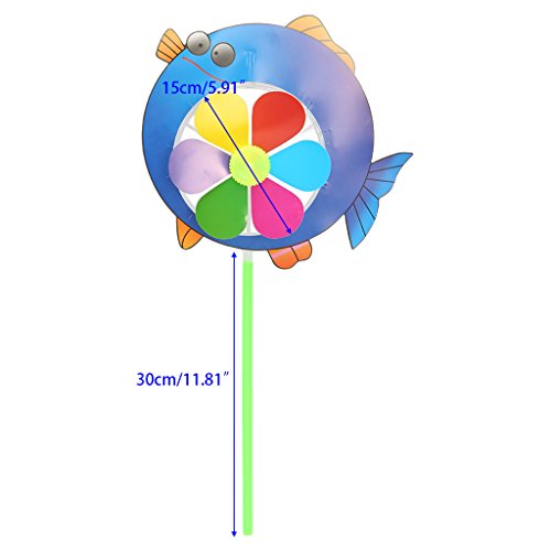 Lvyuanda Cartoon Animal Wheel Wind Spinner Windmill - Outdoor Lawn Garden Decor - Decor Your Yard Garden, Random Delivery - Thumbnail 2