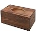 MyGift Rustic Burnt Solid Wood Rectangular Tissue Box Cover with Slide-Out Bottom Panel, Decorative Wooden Bathroom Countertop Facial Tissues Dispenser