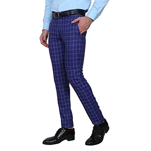 shaurya-f slim fit men's blue trouser