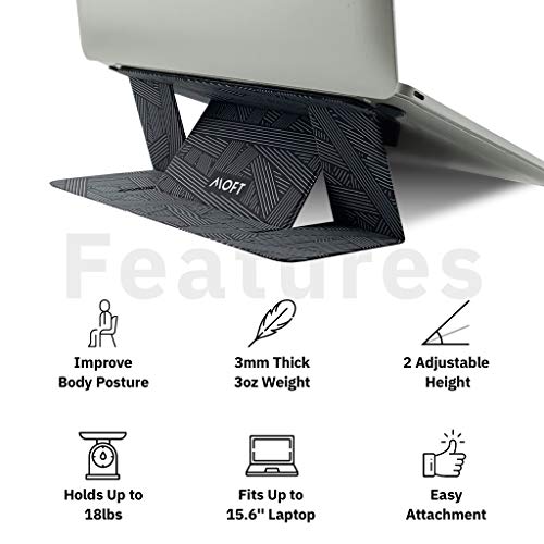 MOFT Laptop Stand, Invisible Lightweight Laptop Computer Stand, Compatible with MacBook, Air, Pro, Tablets and Laptops up to 15.6", Patented Interlaced